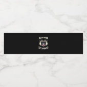 Maar cafeïnehoudende koffie skelet handen hart waterfles etiket (Enkel label)