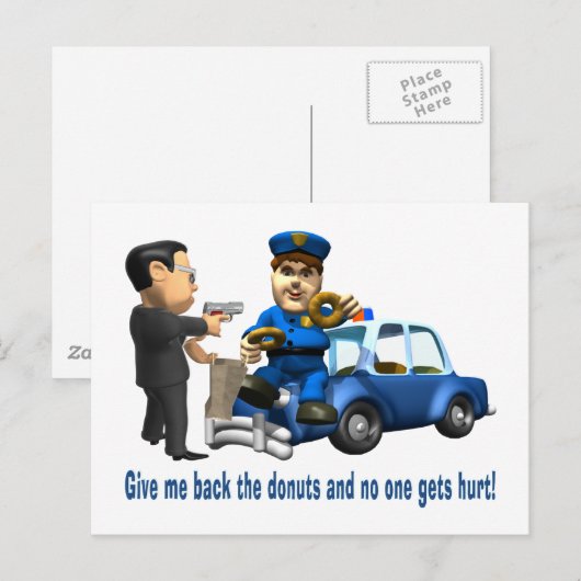 Maar Cops Love Donuts Briefkaart (Voorkant / Achterkant)