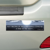 MAAR DE DAG VAN DE LORD... Religieuze bumpersticke Bumpersticker (Op auto)