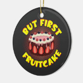 Maar de drukte van de vrucht, de vruchtendag keramisch ornament (Links)