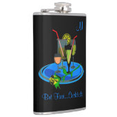 Maar de eerste Cocktails Drink het Monogram van he Heupfles (Rechts)