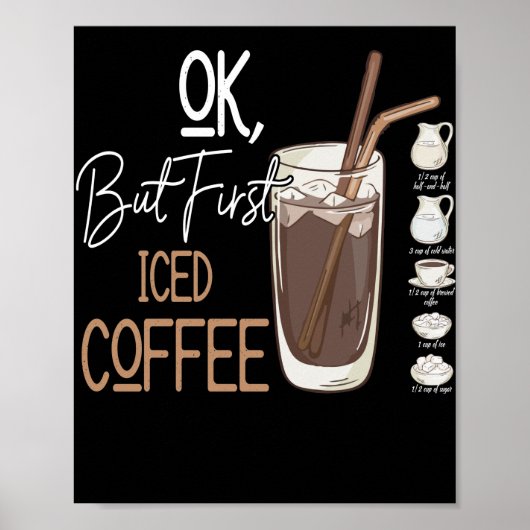 Maar de eerste i-coffee is een goede dag poster (Voorkant)