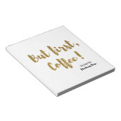 Maar de eerste koffie. notitieblok (Schuin)