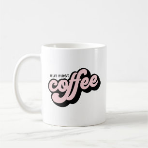 Maar de eerste Koffieretro Stijl roze Mok