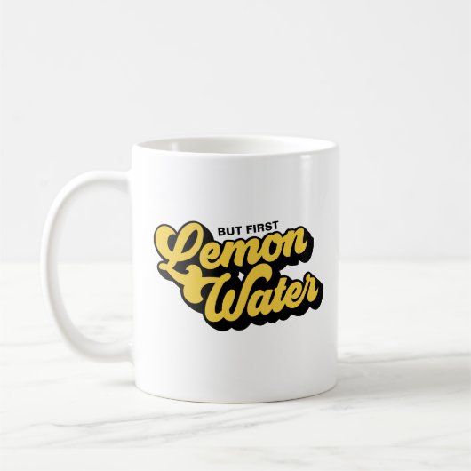 Maar de eerste Lemon Water Retro Style Yellow Mok (Links)