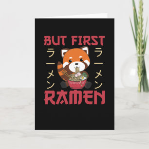 Maar de eerste Ramen klagen rood Panda eten Ramen Kaart