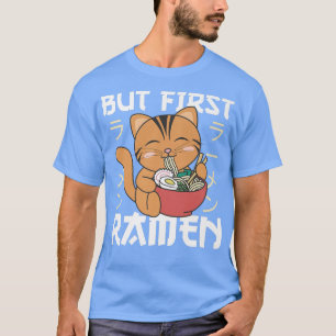 Maar de eerste Ramen klappen met een kattevoer ete T-shirt