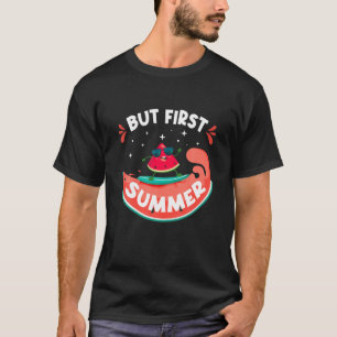 Maar de eerste zomerwatermeloen dag t-shirt