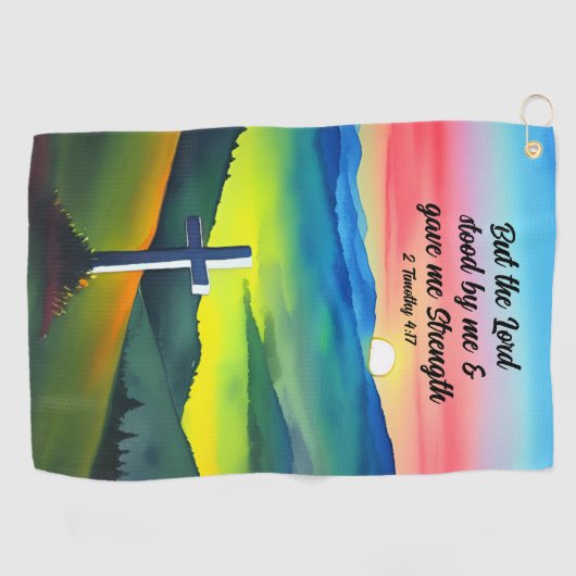 Maar de Heer stond bij mij golfhanddoek (Horizontaal)