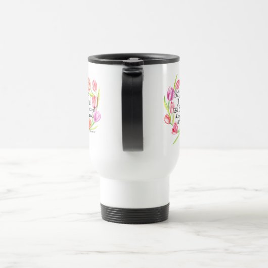 Maar de Heer stond bij mij Waterverf Travel Mug Reisbeker (Handvat)