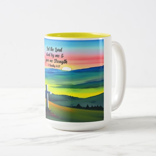 Maar de Here stond bij mij tweekleurige Mok (Voorkant rechts)