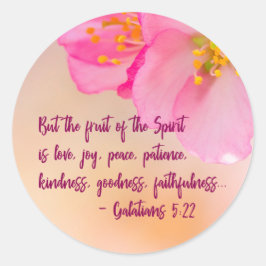 Maar de vruchten van de gedistilleerde Christelijk Ronde Sticker