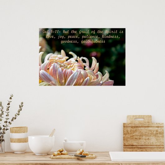 Maar de vruchten van de Geest Poster (Keuken)