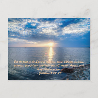 Maar de vruchten van de Geest zijn liefde, vreugde Feestdagenkaart