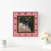 Maar de vruchten van de Spirit Square Clock Vierkante Klok (Huis)