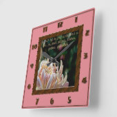 Maar de vruchten van de Spirit Square Clock Vierkante Klok (Hoek)