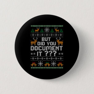 Maar deed je het lelijk Kerstmis, Grappige Hr Humo Ronde Button 5,7 Cm