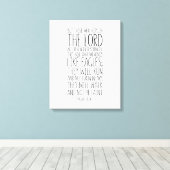 Maar degenen die in de Heer hopen, Isaiah 40:30-31 Canvas Afdruk (Insitu (Houten vloer))