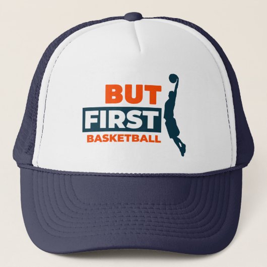 Maar Eerst Basketbal Trucker Pet (Voorkant)