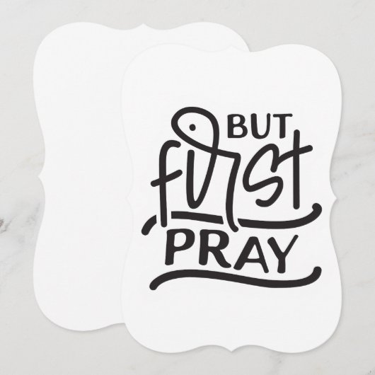 Maar eerst bidden krijger kerk bijbel verzen kaart (Voorkant / Achterkant)