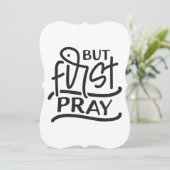 Maar eerst bidden krijger kerk bijbel verzen kaart (Staand voorkant)