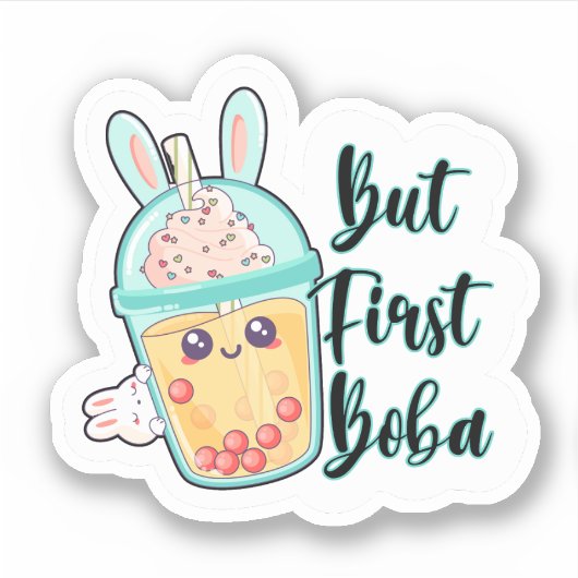Maar eerst Boba Sticker (Voorkant)