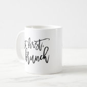 Maar eerst Brunch Typografie Quote Koffiemok (Voorkant links)
