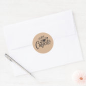 Maar eerst, cafecito ronde sticker (Envelop)