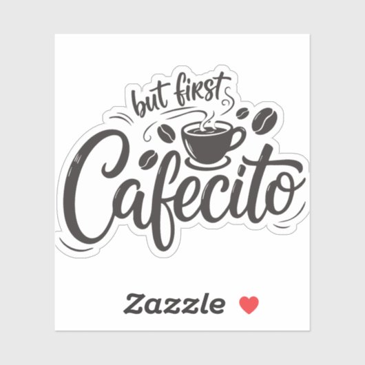 Maar eerst, cafecito sticker (Vel)