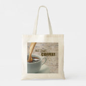 maar eerst, Canvas tas COFFEE (Achterkant)