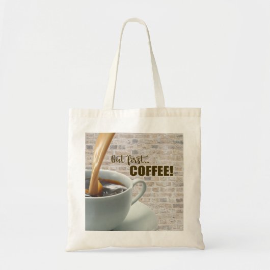 maar eerst, Canvas tas COFFEE (Voorkant)