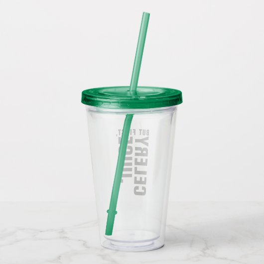 Maar eerst, Celery Juice Tumbler Acryl Drinkbeker (Achterkant)