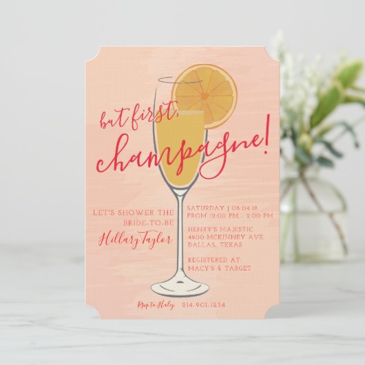 Maar eerst champagne kaart (Staand voorkant)