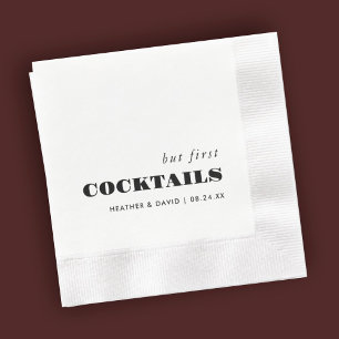 Maar eerst Cocktails Wedding Bar Napkins Servet