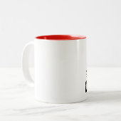 Maar eerst, COFFEE. Mok met twee toonaangevende ko (Voorkant links)