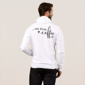 Maar Eerst Coffee Ritssluiting Hoodie voor Coffeel (Achterkant volledig)