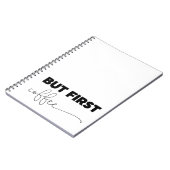 Maar eerst Coffee Typografie Notitieboek (Linkerzijde)