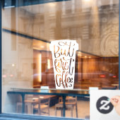 Maar eerst Coffee Window Decline Raamsticker (Cafe Raam)