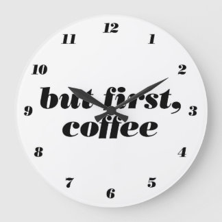 maar eerst de klok voor de koffiemuur