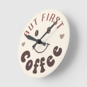 Maar eerst de koffieklok ronde klok (Hoek)