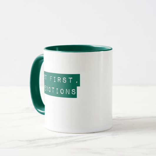 Maar eerst, Devotions Green Mok (Voorkant links)