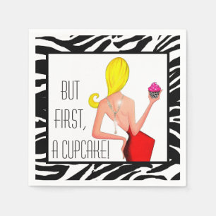 "Maar eerst een Cupcake!" DIVA Cocktail Napkins Servetten