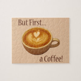 Maar eerst een koffie legpuzzel