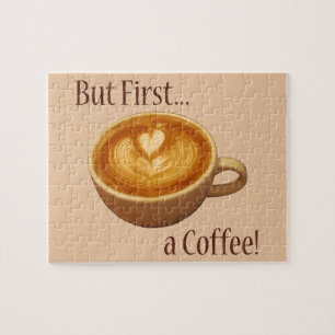 Maar eerst een koffie legpuzzel