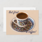 Maar eerst een Turkse koffie Briefkaart (Voorkant / Achterkant)