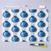 Maar eerst foto van de blauwe beker van COFFEE Tissuepapier (Craft)