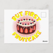 Maar eerst Fruit Cake, Fruitcake Dag Briefkaart (Achterkant)