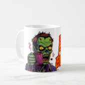 Maar eerst hersenen mok | Grappige zombie koffieko (Voorkant links)