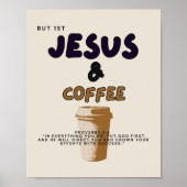 Maar eerst Jesus and Coffee Poster / Jesus / Coffe (Voorkant)