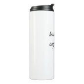 Maar eerst koffee thermo flesje thermosbeker (Gedraaid links)